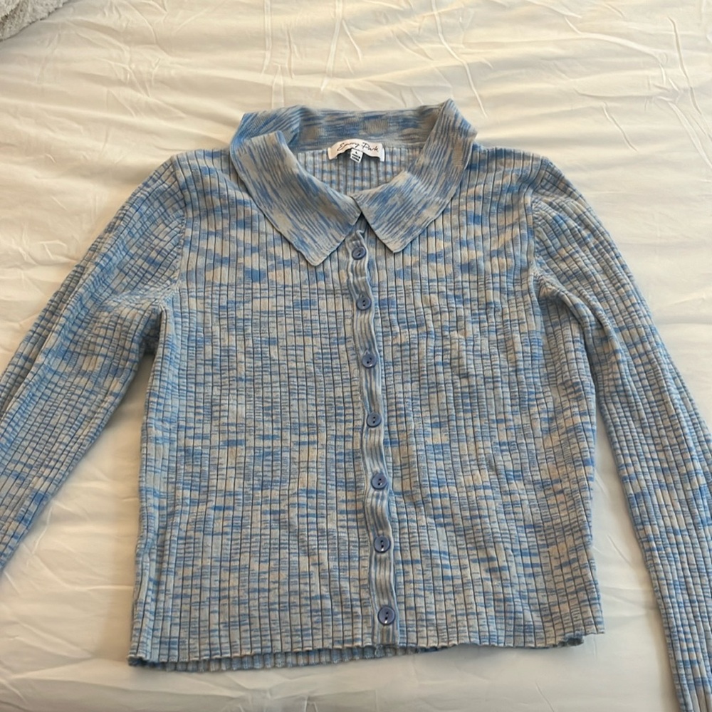 Emory park blue & white long sleeve